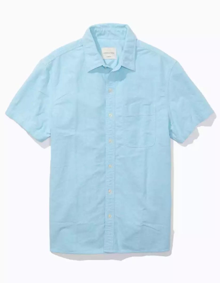 Hauts Flanelle American Eagle AE Button-Up Resort Shirt Multicolore Homme | OTK-14795360